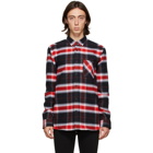 Hugo Red and Black Check Ermann Shirt