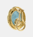 Octavia Elizabeth Horizon 18kt gold earrings with aquamarines