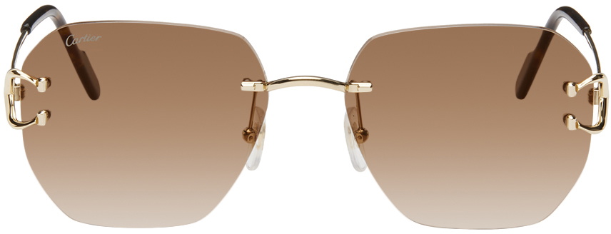 【関税込み】Cartier ゴールド 'Signature C de Cartier' メガネ Cartier Gold 'Signature C de Cartier' Sunglasses Cartier