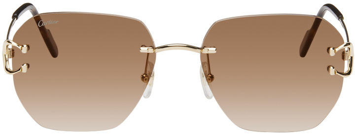 Photo: Cartier Gold 'Signature C de Cartier' Sunglasses