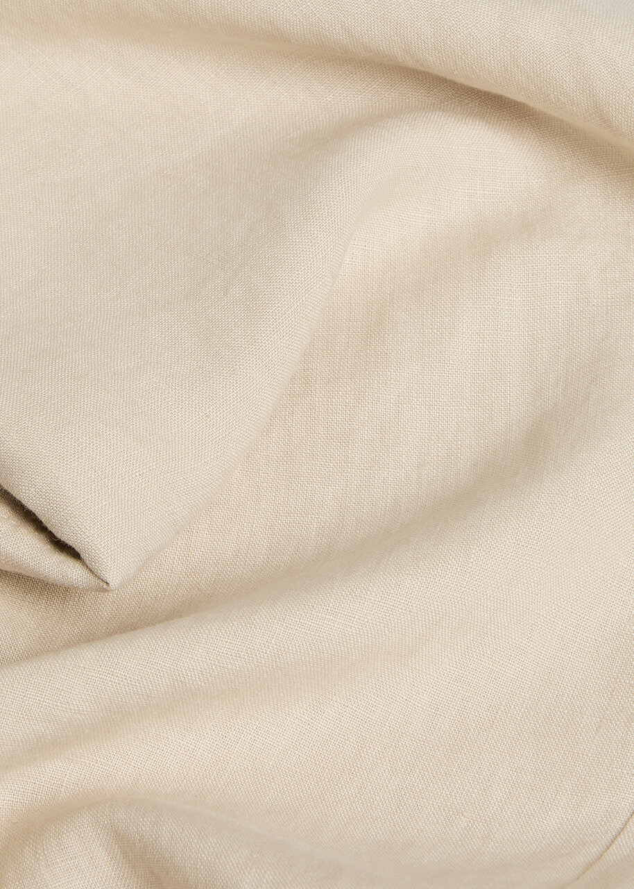 Wax London Kurt Tapered-leg Linen Trousers Beige
