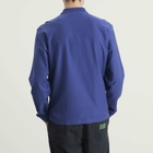 Palmes Men's Lace Long Sleeve Zip Polo in Blue