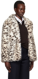 HommeGirls Multicolor Leopard Faux-Fur Jacket