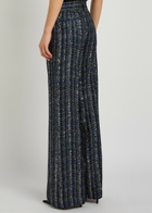 Missoni Striped Metallic-weave Trousers Blue