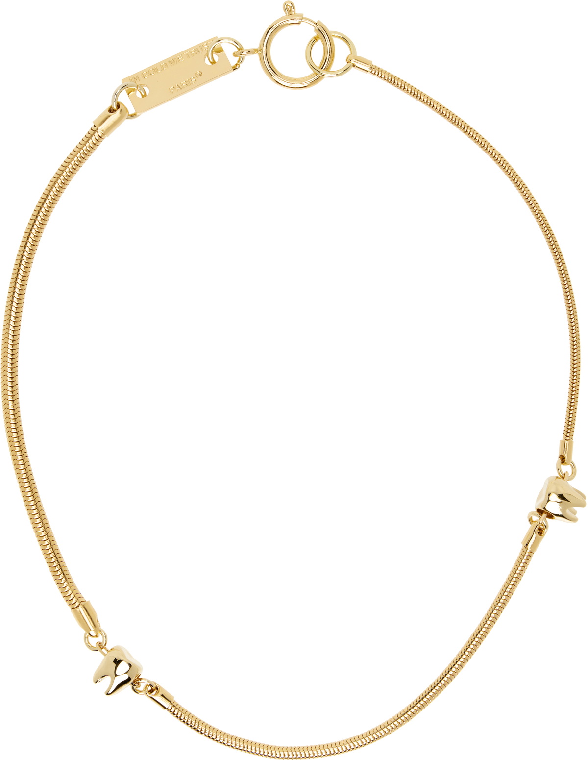 【IN GOLD WE TRUST PARIS】Bold Spike ネックレス IN GOLD WE TRUST PARIS: SSENSE Exclusive Gold Bold Spike