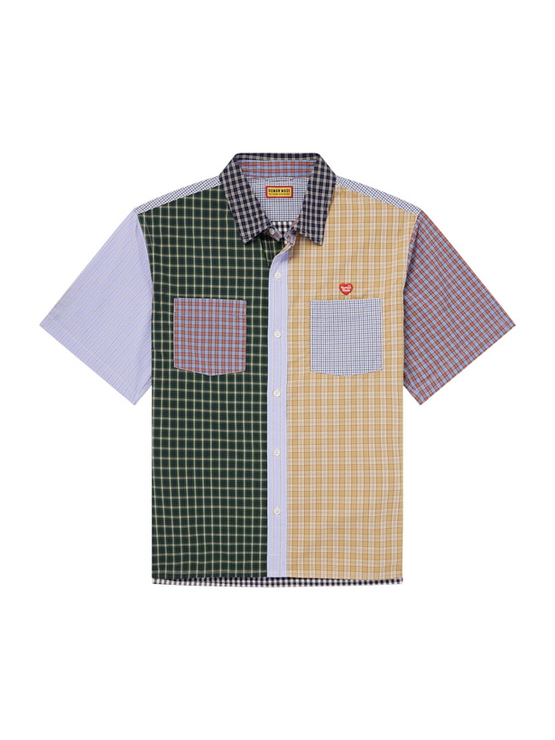 Photo: Human Made - Logo-Appliquéd Checked Cotton Shirt - Multi