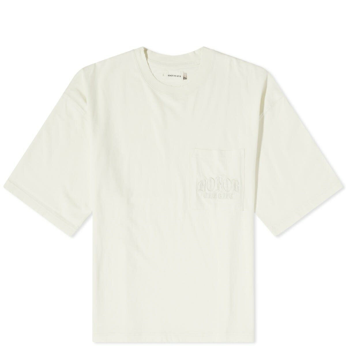 Honor the Gift Men's Embroidered Pocket T-Shirt in Bone Honor the Gift