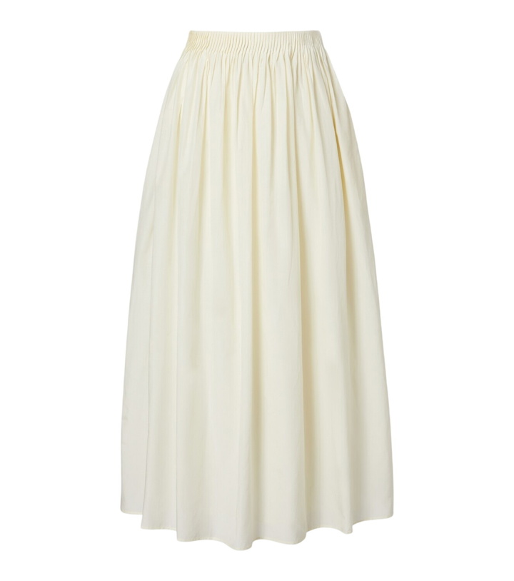 Photo: Loulou de Saison Naya gathered cotton and silk maxi skirt