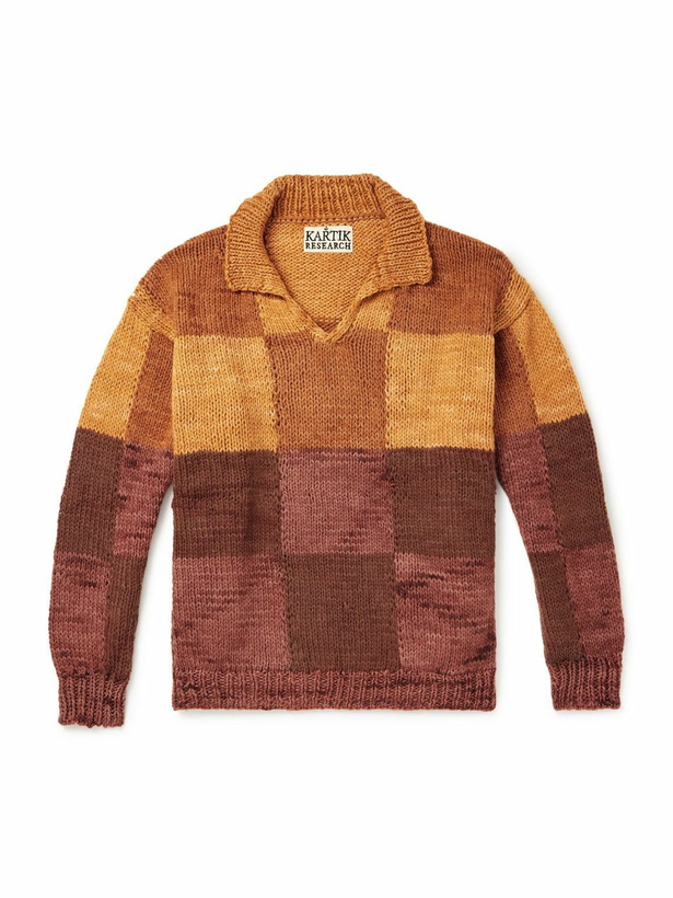 Photo: Kartik Research - Jacquard-Knit Wool Sweater - Orange