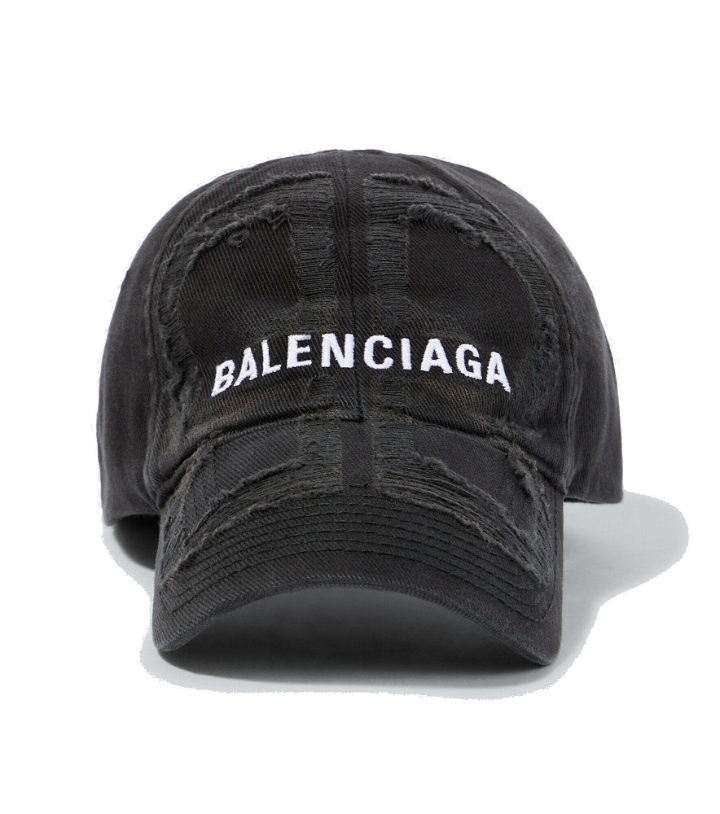 Photo: Balenciaga - Distressed cotton baseball cap