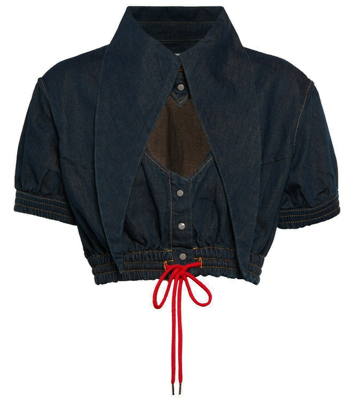 Photo: Vivienne Westwood Cropped denim cutout top
