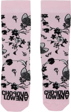 Chopova Lowena Pink Short Circle Flower Socks