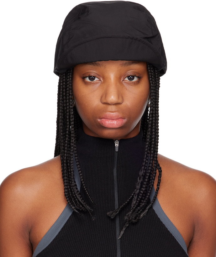 Photo: Hyein Seo Black Shirring Cap