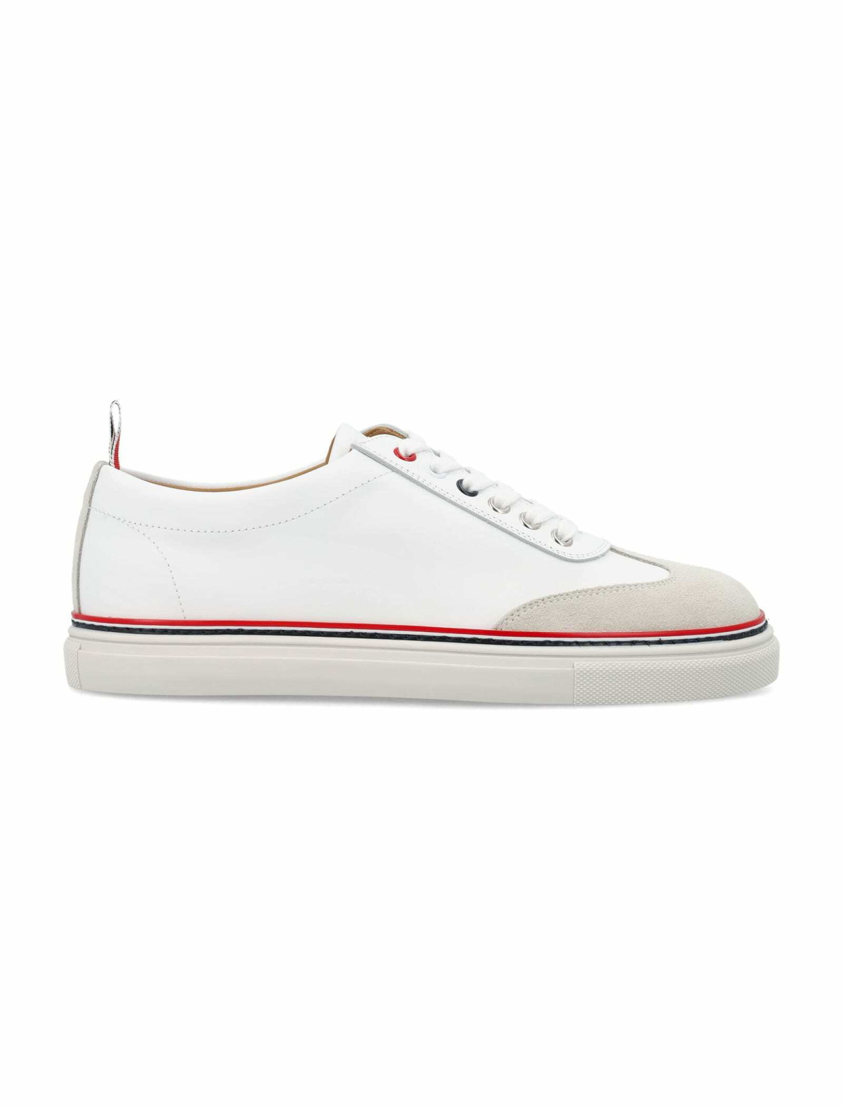 スニーカー Thom Browne Court Sneaker. Thom Browne Men's Court 4-Bar Velcro Suede Dark Grey Low Top