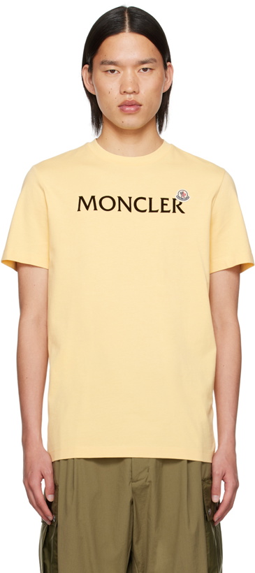 Photo: Moncler Yellow Flocked T-Shirt