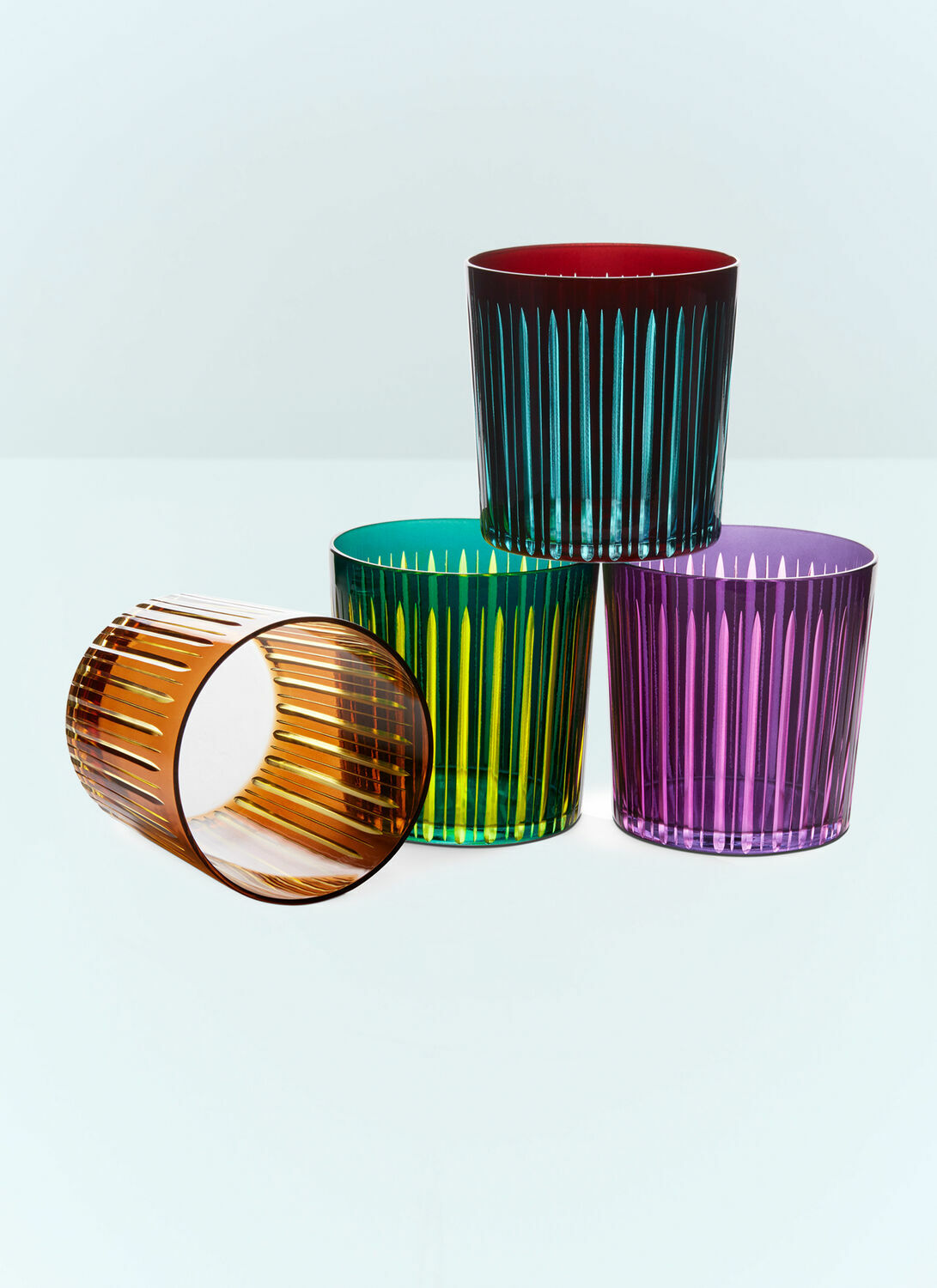 L'Objet Set Of Four Prism Cocktail Glasses