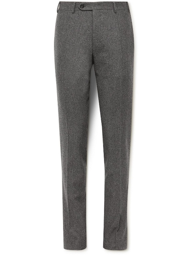Photo: Canali - Slim-Fit Wool Suit Trousers - Gray