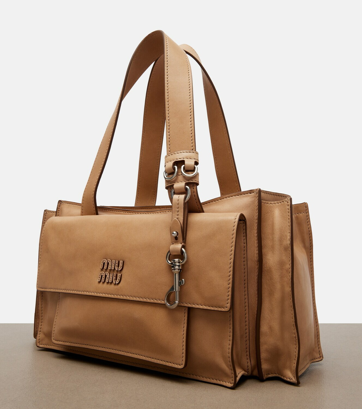 Miu Miu Utilitaire leather shoulder bag