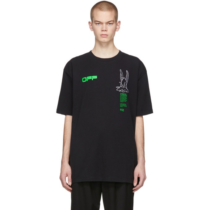 Photo: Off-White Black and Green Harry The Bunny T-Shirt