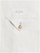 DE PETRILLO - Sorrento Unstructured Double-Breasted Linen Blazer - White