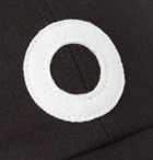 Pop Trading Company - Logo-Flocked Cotton-Twill Baseball Cap - Black