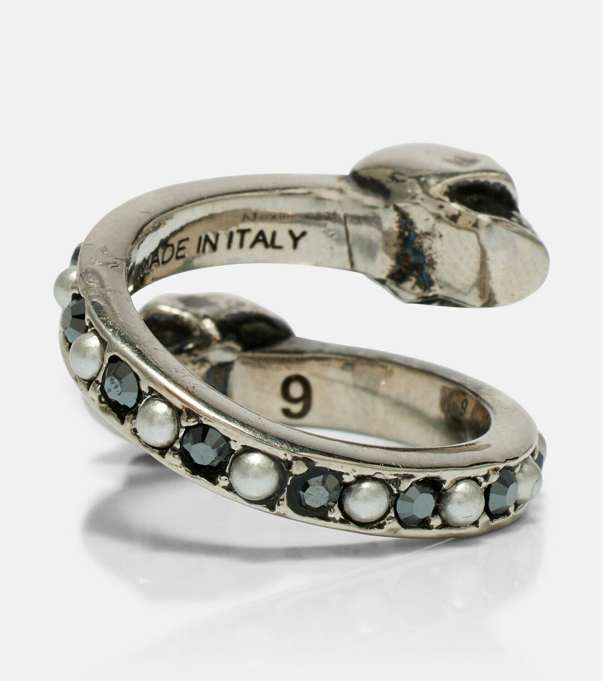 McQueen Skull embellished ring