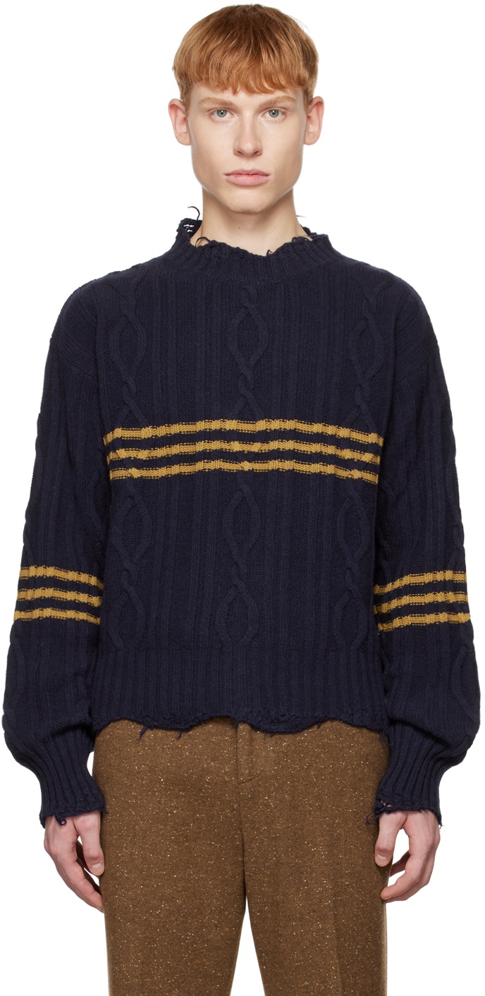 Photo: Schnayderman's Navy Cropped Sweater