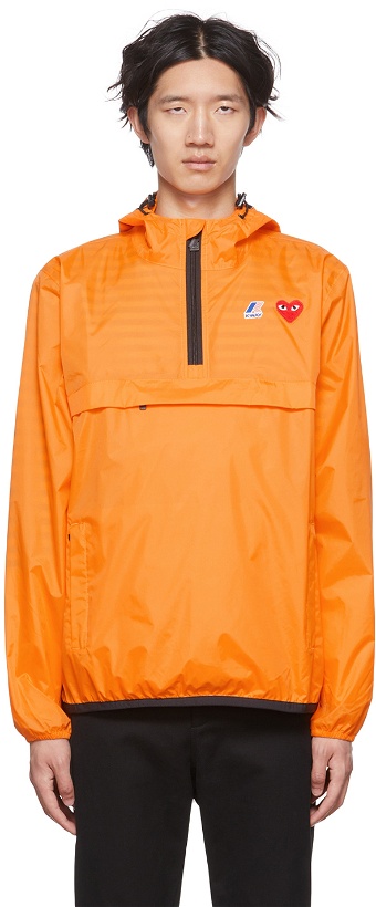 Photo: COMME des GARÇONS PLAY Orange K-Way Edition Nylon Jacket