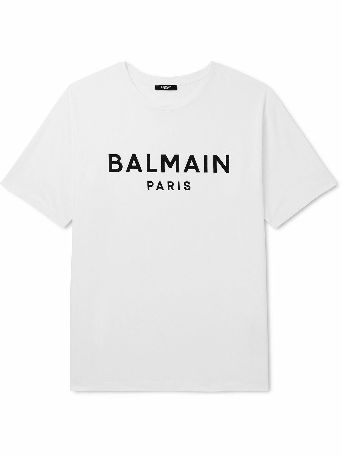 Balmain - Logo-Print Cotton-Jersey T-Shirt - White Balmain