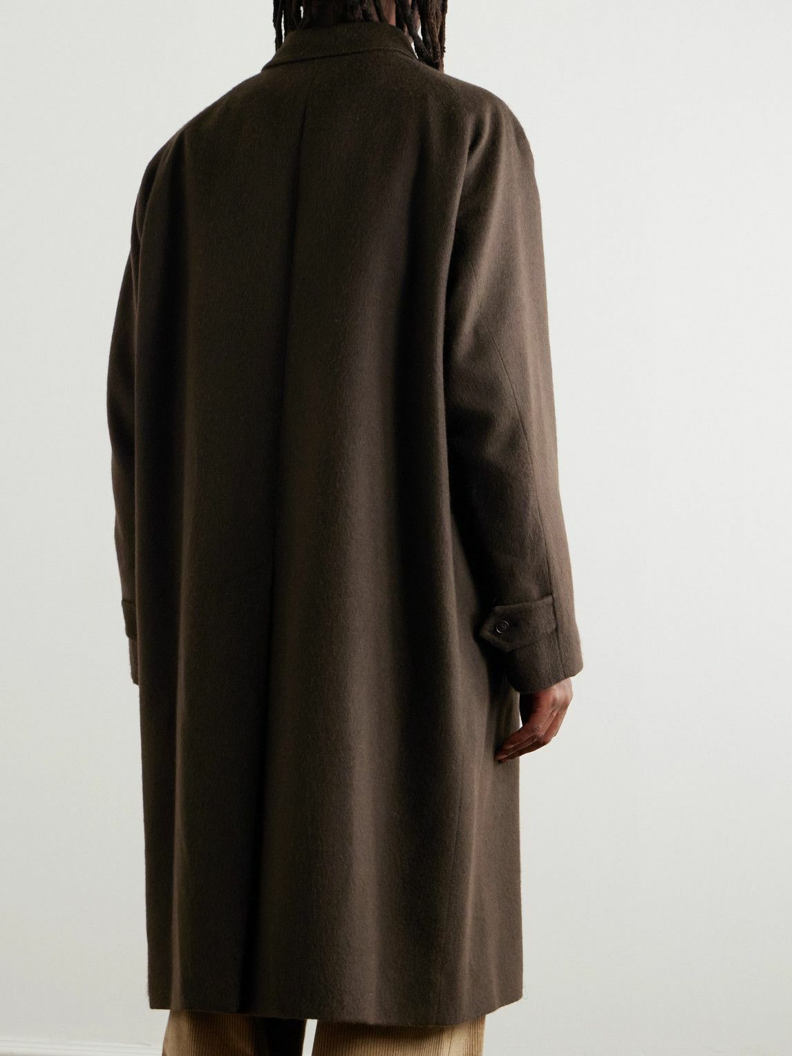 Auralee - Oversized Camel Overcoat - Brown Auralee