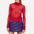 Daniëlle Cathari Women's x Woolrich Open Knit Top in Cherry Red