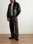 Neighborhood - Logo-Appliquéd Leather Jacket - Black