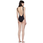 Dolce and Gabbana Black Contrast One-Piece Swimsuit