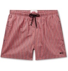Solid & Striped - The Classic Mid-Length Striped Swim Shorts - Orange
