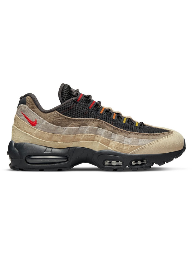 Photo: Nike - Air Max 95 Suede and Mesh Sneakers - Black