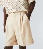 Valentino Wool gabardine Bermuda shorts