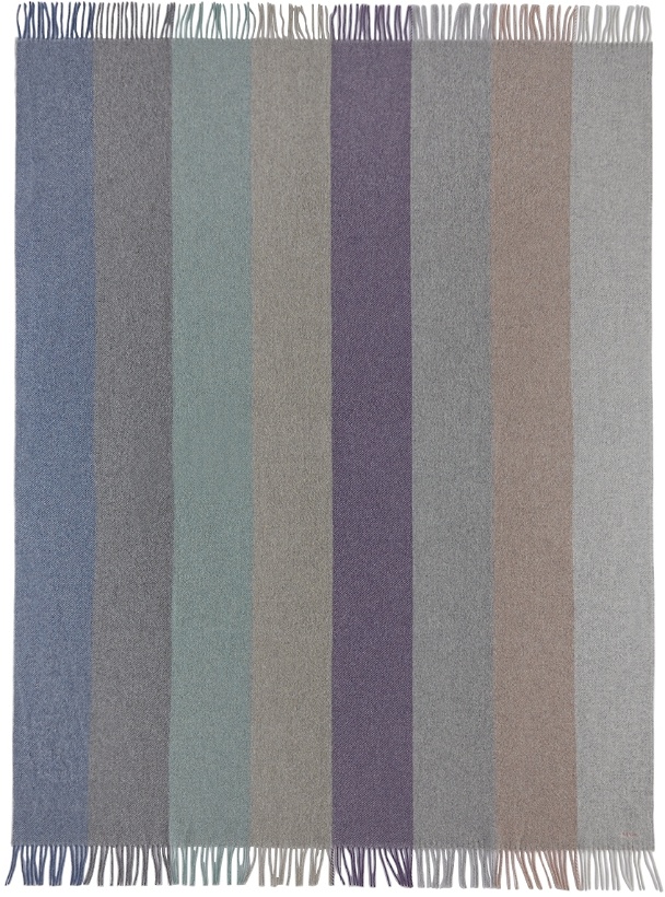 Photo: Paul Smith Multicolor Wool Muted Stripe Blanket