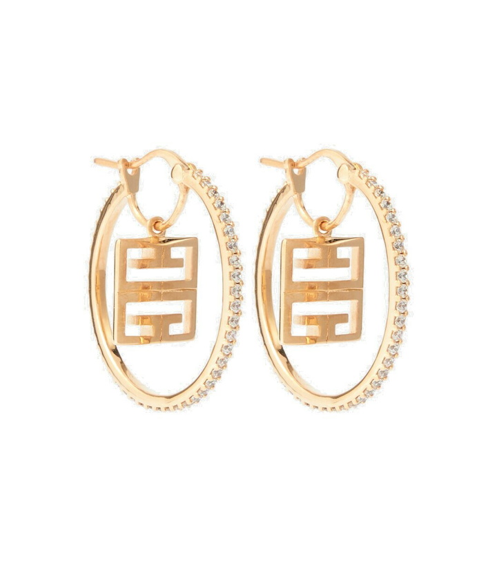 Photo: Givenchy 4G crystal-embellished hoop earrings