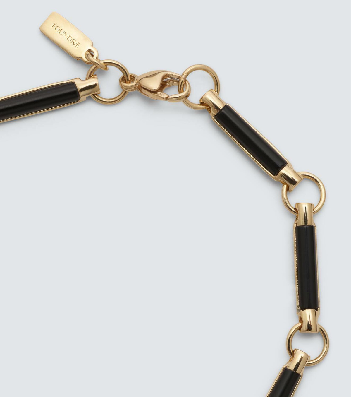 Foundrae Dream 18kt gold chain bracelet with onyx