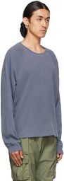 John Elliott Blue Folsom Thermal Long Sleeve T-Shirt