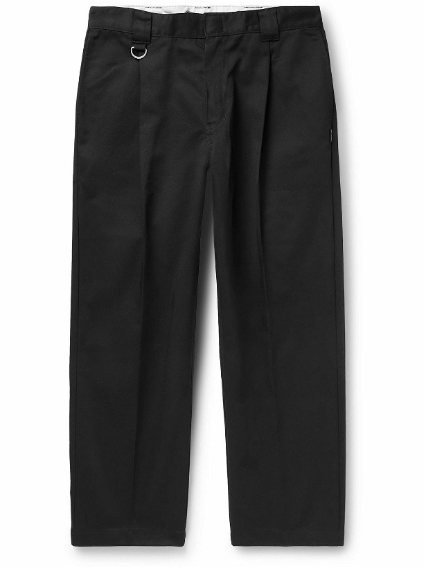 Photo: Neighborhood - Dickies Tuck Cropped Tapered Pleated Twill Trousers - Black