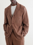 Kardo - Somesh Cotton-Jacquard Suit Jacket - Brown