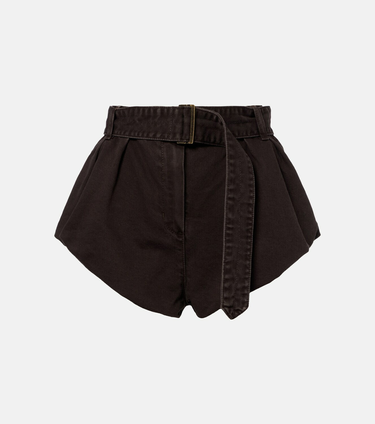Magda Butrym Belted cotton canvas shorts