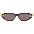 Bottega Veneta Black Knot Cat Eye Sunglasses