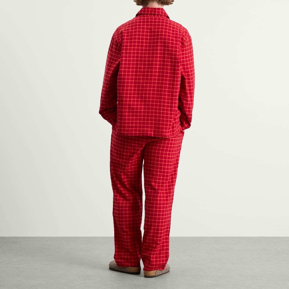 Calvin Klein Men's Flannel Pyjama Set in Red