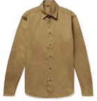 Barena - Coppi Slim-Fit Cotton and Wool-Blend Twill Shirt - Brown