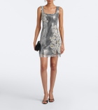 Là Fuori Shell sequined chainmail minidress