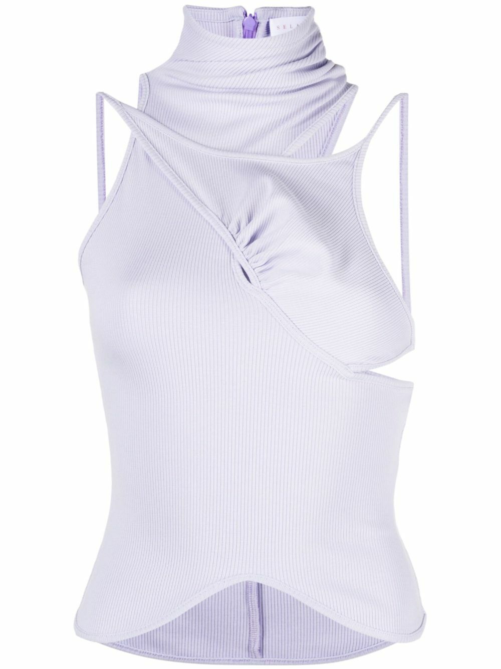 Selasi Purple Ricky Asymmetric Tank Top
