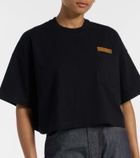 Bottega Veneta Cropped cotton jersey T-shirt