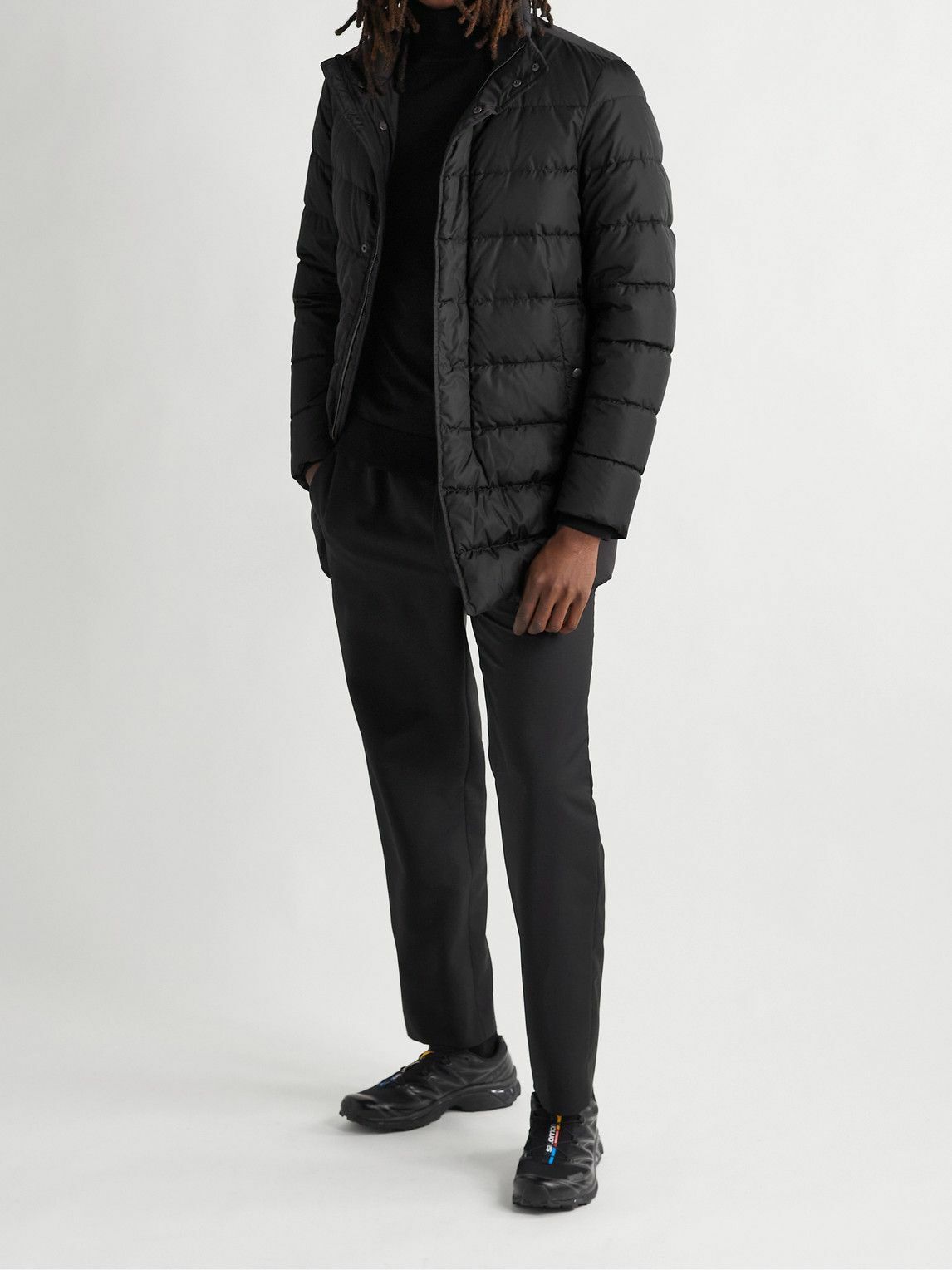 Herno - Quilted Shell Down Coat - Black Herno